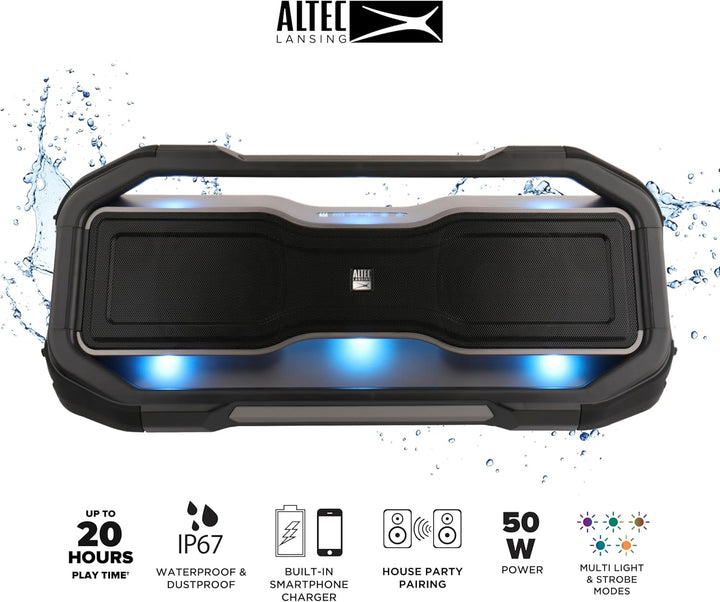 Altec Lansing - Altavoz Bluetooth inalámbrico ROCKBOX, altavoz port...