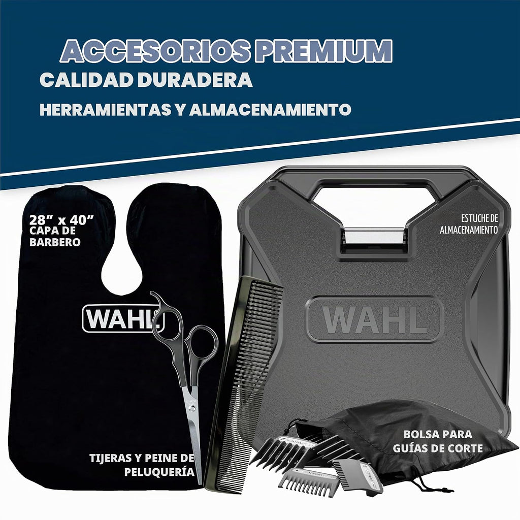 Wahl Clipper Elite Pro Kit de Corte y Aseo de Alto Rendimiento para Hombre - Cortapelos eléctrico - Modelo 79602