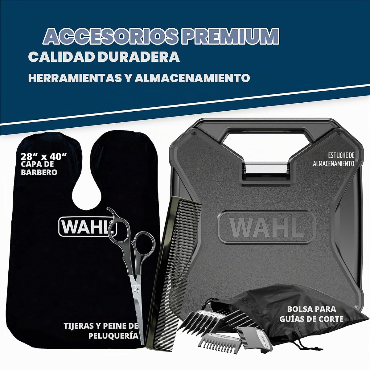 Wahl Clipper Elite Pro Kit de Corte y Aseo de Alto Rendimiento para Hombre - Cortapelos eléctrico - Modelo 79602