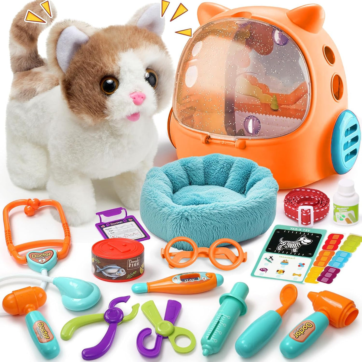 TUZT 17 juguetes interactivos para gatos para niños, juguetes para niñas de 3, 4, 5, 6, 7