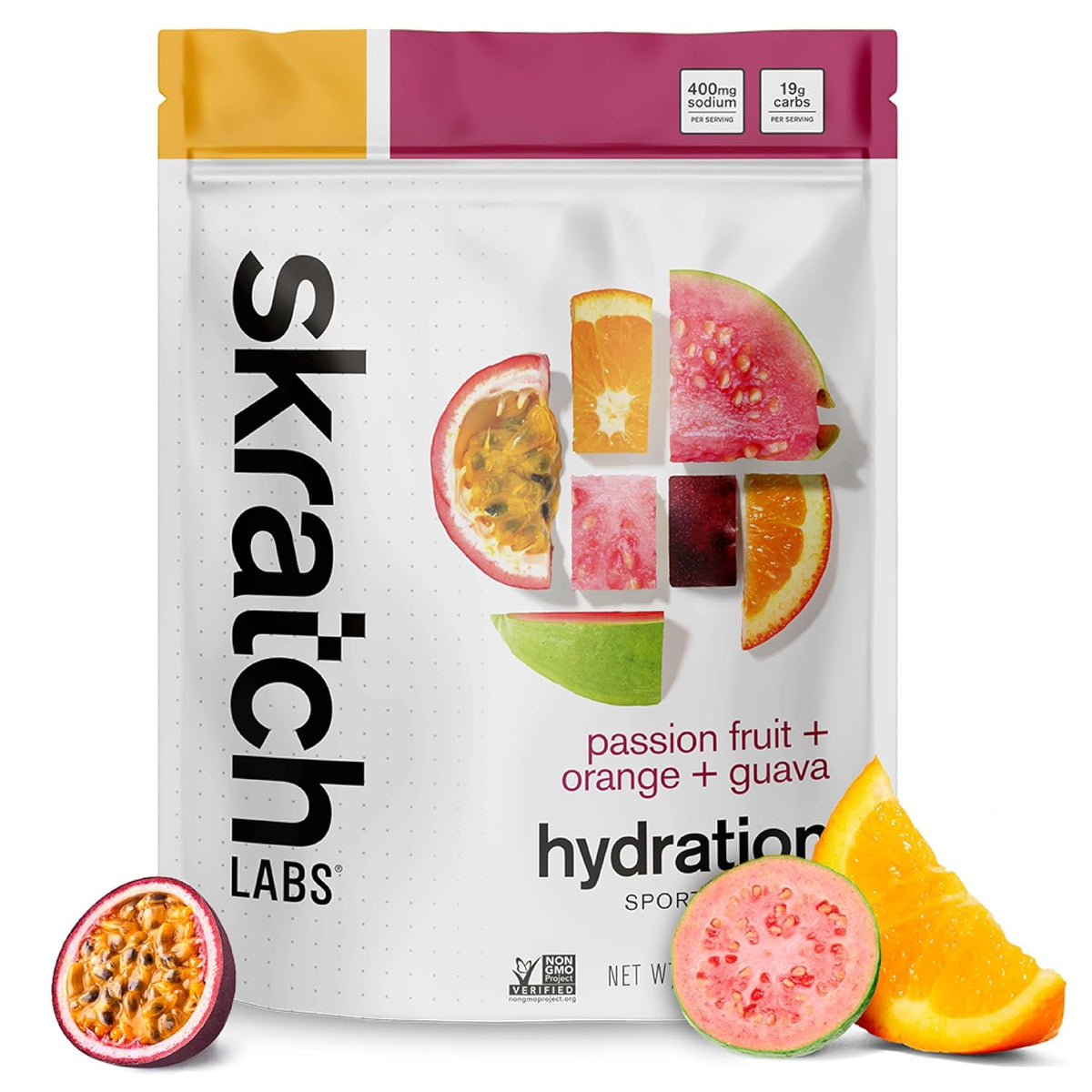 Skratch Labs Mezcla Hidratante, Maracuyá Naranja Guayaba, 20 Porciones