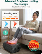 Lámpara Snailax Reposapiés ergonómico debajo del escritorio con calor, vibración y