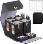 MTG Commander - Caja de almacenamiento de 4 tarjetas con asa