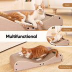 FUKUMARU Cama rascador de cartón para gatos, almohadilla extra grande de