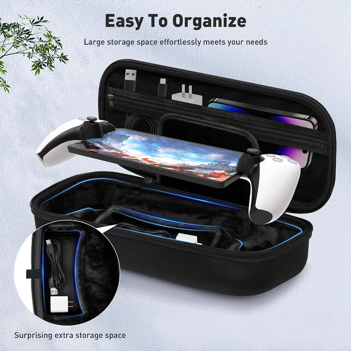 Foluck Funda de transporte 4 en 1 para PlayStation Portal Remote Player, PS