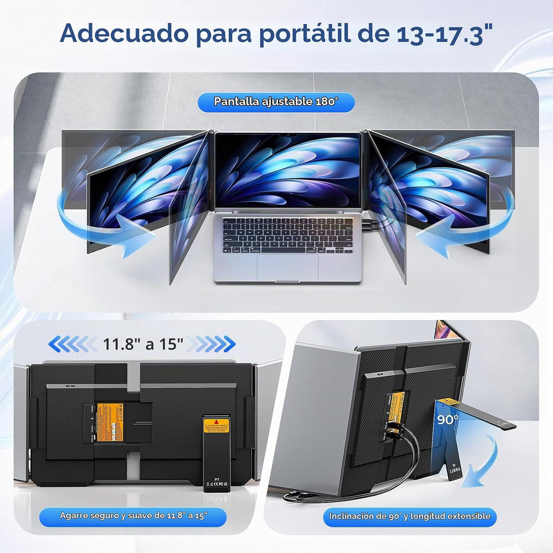 Extensor de pantalla para laptop de 15.6 pulgadas, monitor portátil...