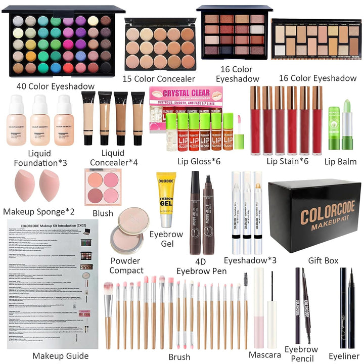 Juego de maquillaje para adolescentes, kit de maquillaje todo en un...