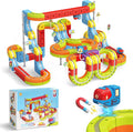 Juego de tren eléctrico para niños, 141 piezas (92 pistas + 2 autos) juego de tren magnético para niños pequeños, juguetes STEM regalos de cumpleaños para niños de 3 a 12 años, kits de pista de