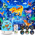 Lámpara Luz de huevo de dinosaurio para máquina de sonido de guardería | 15 sonidos para dormir+películas de 12HD+rotación de 360° | Regalos de dnio para niños, luz nocturna de huevo de dinosaurio de