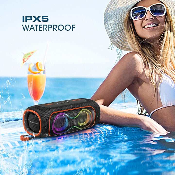 Musibaby Altavoz Bluetooth de 80 W, altavoz inalámbrico portátil co...