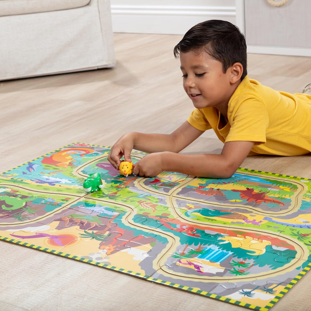 Melissa Doug Dinosaur Adventure Tracks - Rompecabezas de