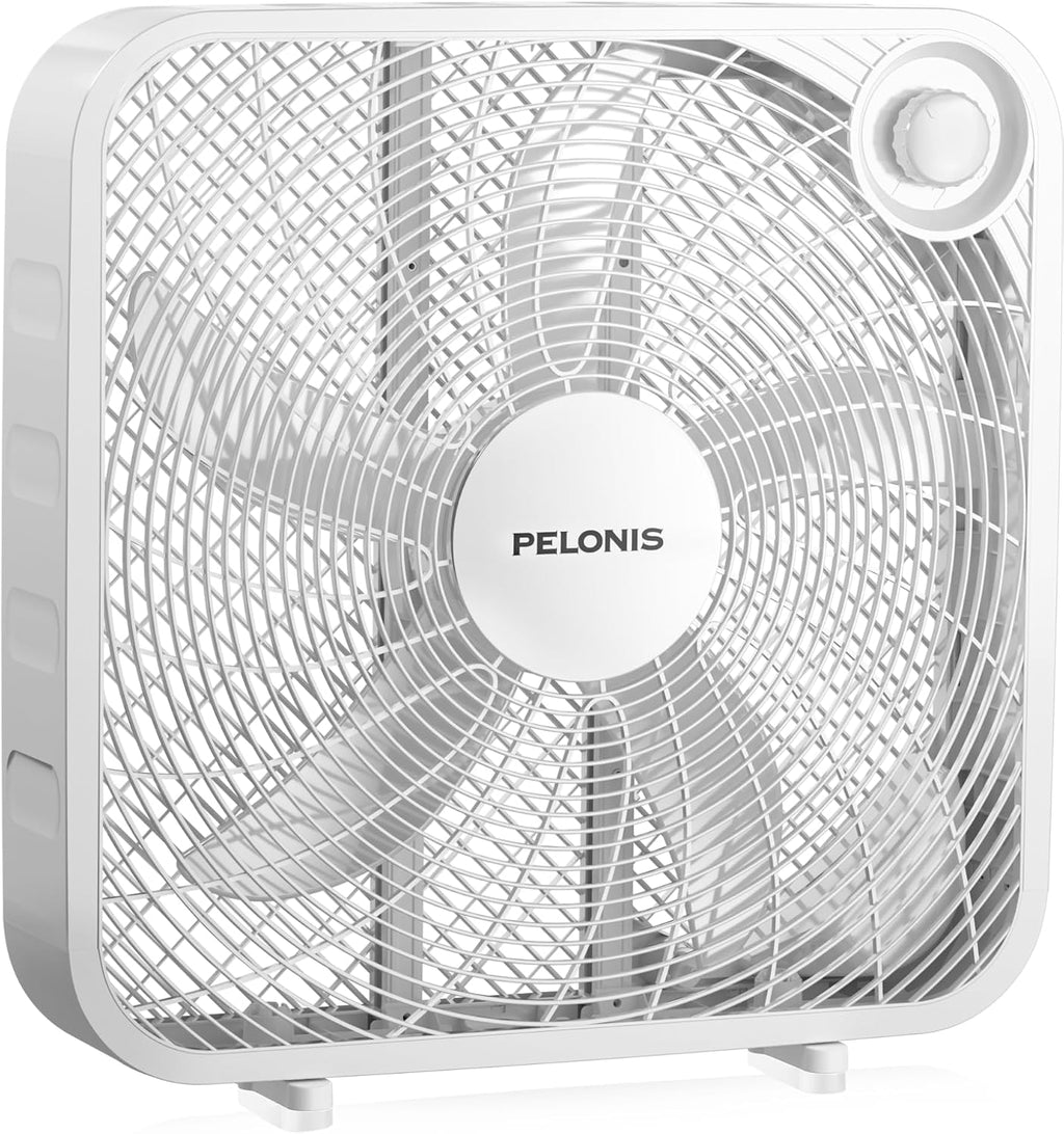 PELONIS Ventilador de caja de 3 velocidades de 20 pulgadas para dor...