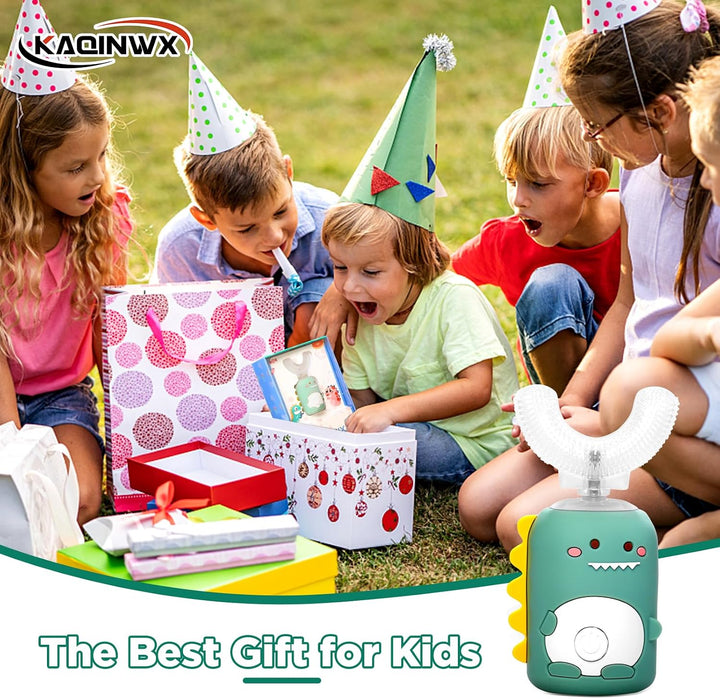 KAQINWX Cepillo de dientes eléctrico en forma de U para niños de 2...
