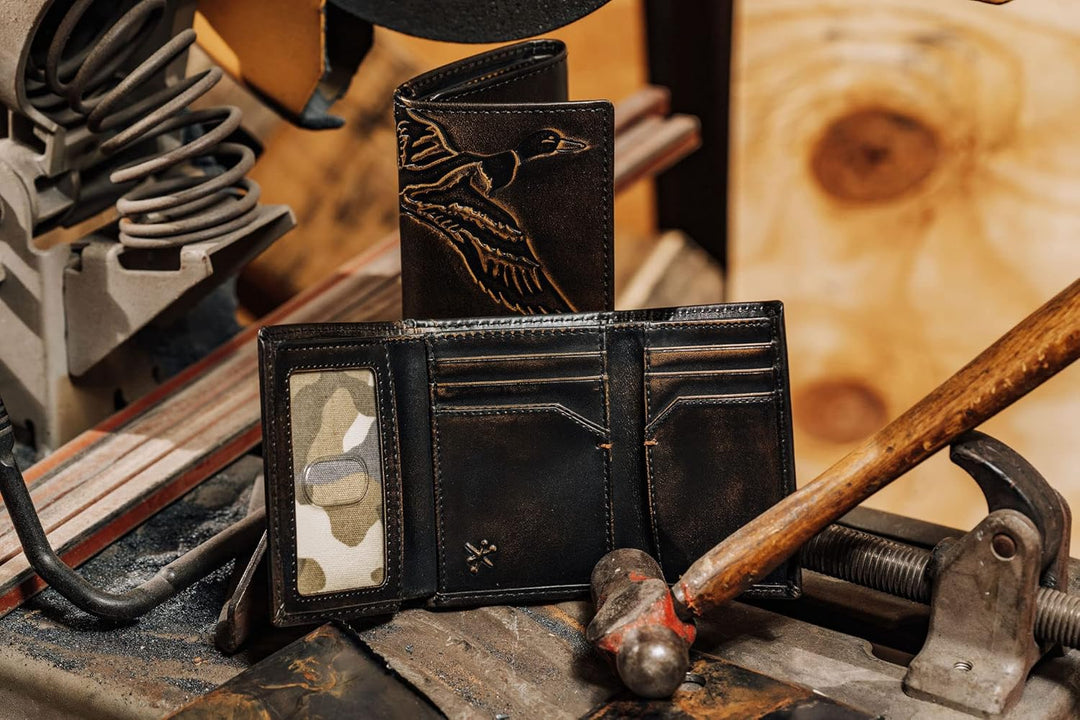 House of Jack Co. Cartera de triple pliegue | Cartera de cuero para...
