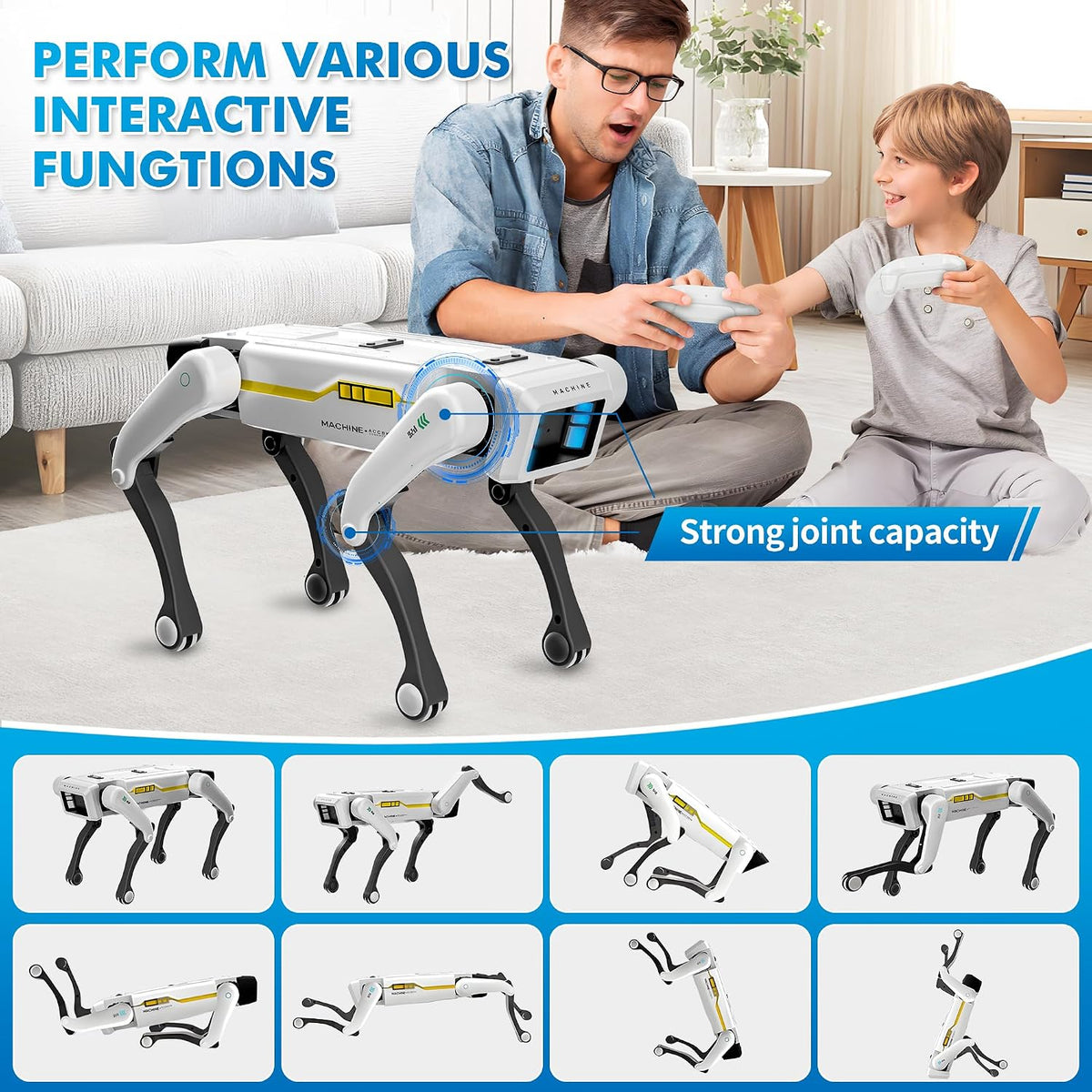 Smart Robot Dog - Mascota interactiva STEM con control de voz, más de 30 acciones y programación de aplicaciones, diseño duradero para niños a partir de 6 años (compatible con iOS/Android)