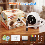 Robot de dibujo con 200 tarjetas Montessori Learning Toys para niños de 3