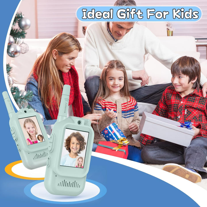 Walkie Talkies para niños, paquete de 2, radios bidireccionales rec...