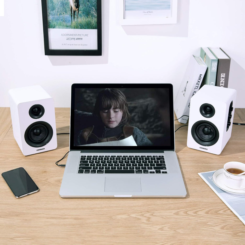 Sanyun SW208 3" altavoces activos de la estantería de Bluetooth 5.0