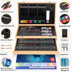 iBayam 150-Pack Deluxe Wooden Art Set Crafts Drawing Painting Kit