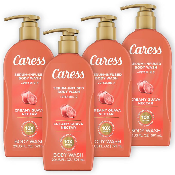 Caress Jabón corporal hidratante de néctar de guayaba cremoso con b...