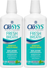 CloSYS Enjuague bucal, 32 onzas, enjuague bucal Fresh Breath, paque...