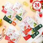 24 unidades de mascarillas de mano de belleza de frutas a granel