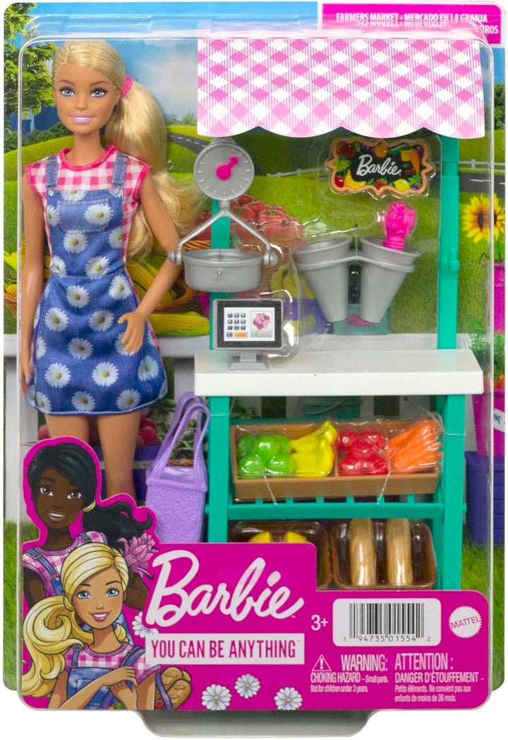 Juego de Barbie Careers, set de mercado de granjeros con muñeca de...