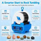 KomeStone Kit de vaso K5 Rock para niños y principiantes, pulidora de rocas