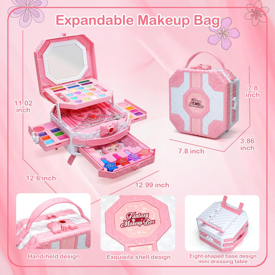 Juegos de maquillaje para niñas de 5 a 8 años, kit de maquillaje de...
