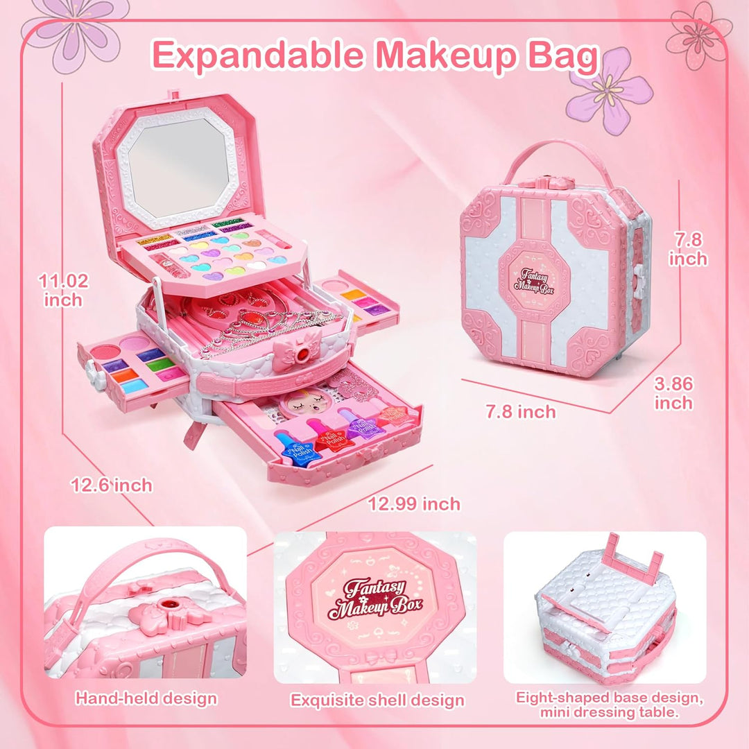Juegos de maquillaje para niñas de 5 a 8 años, kit de maquillaje de...