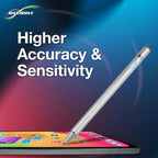 BoxWave AccuPoint Active Stylus - Lápiz óptico electrónico con punta ultrafina, color plateado metálico