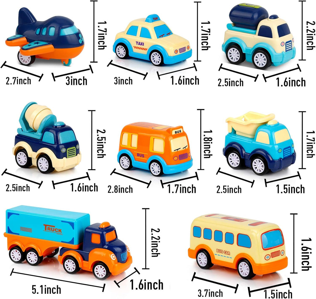 Paquete de 9 autos de juguete para niños y niñas de 2, 3, 4, 5 años...