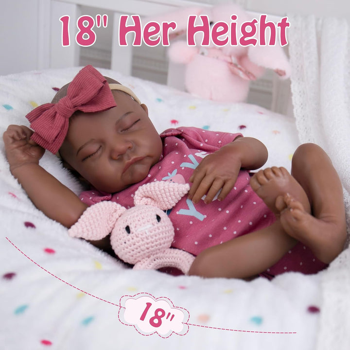 Milidool Reborn Baby Dolls Black Girl - Muñecas de bebé realistas d...