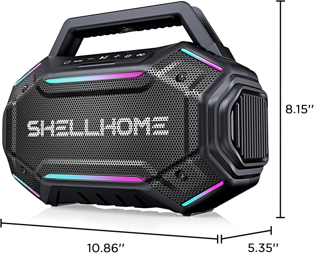 ShellHome Altavoces Bluetooth 6.0 para exterior, altavoz potente de...
