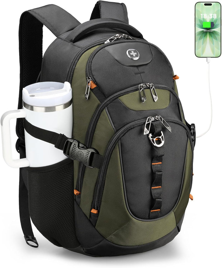 swissdigital Mochila para portátil de viaje de negocios, para hombr...