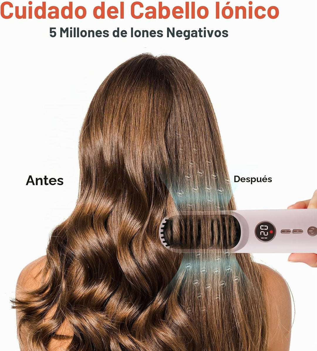 TANSHINE Go Brush Pro 2026 Cepillo alisador de cabello inalámbrico,...