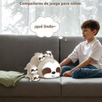 TOYSYM Perezoso de peluche lindo perezoso de peluche con 4 peluches...