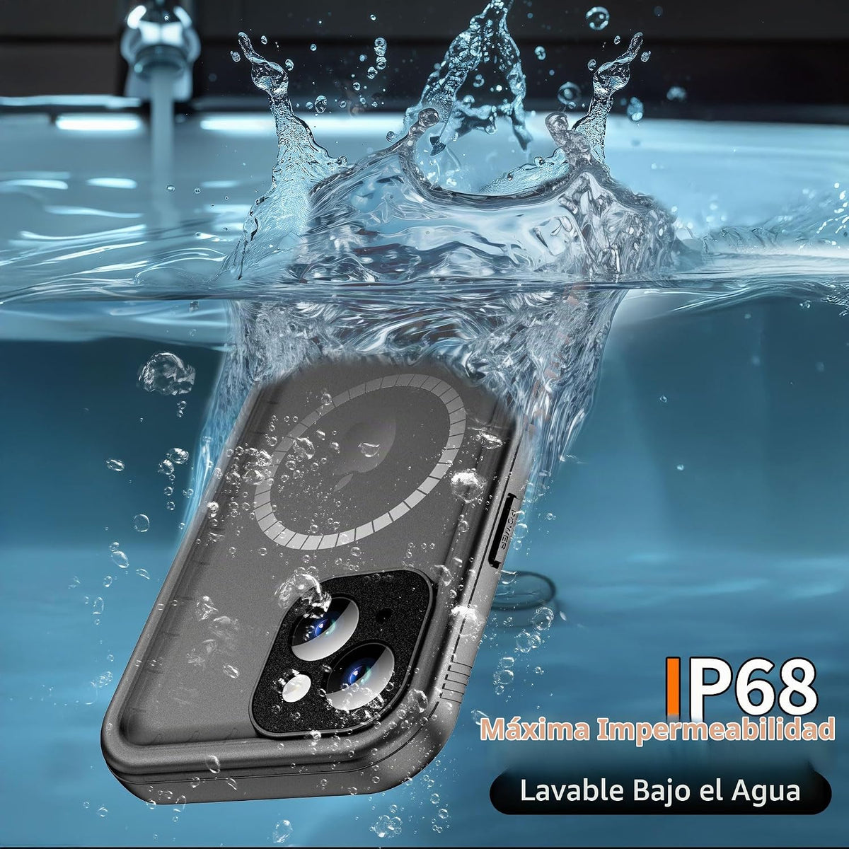 Cozycase Funda impermeable para iPhone 13, resistente militar, cuerpo