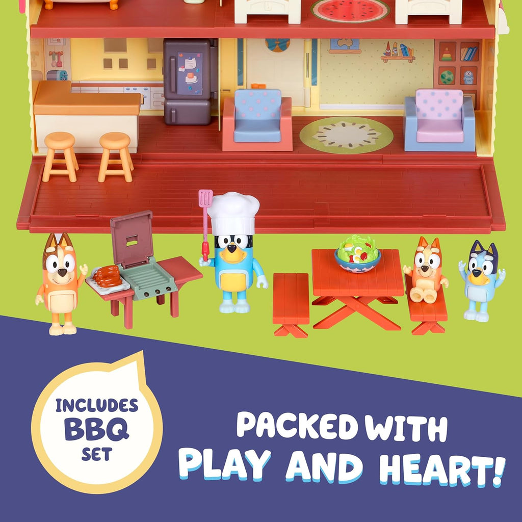 Bluey Toy House Mega Bundle, Family Home & BBQ Playhouse, Ages 3-5