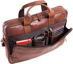 Maletín de cuero para laptop de 18 pulgadas, bolsas mensajeras para hombres y mujeres, mejor maletín de oficina, bolsa tipo satchel (marrón claro)