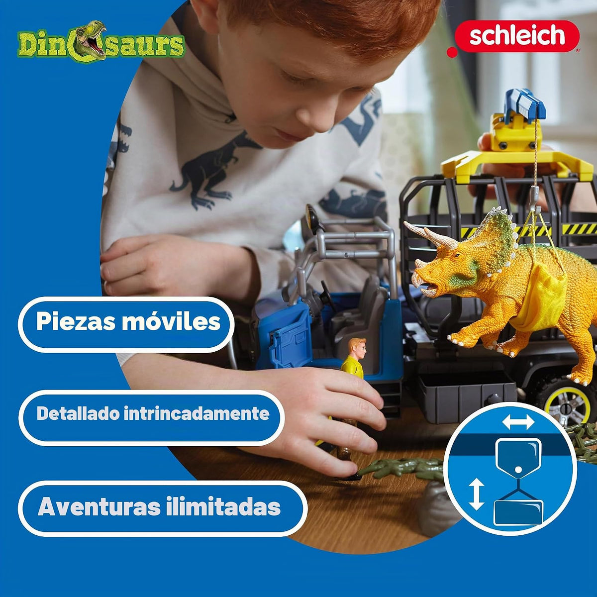 Schleich Dinosaurios - 43Pc Dino Transport Mission Playset - Niños 4+ |