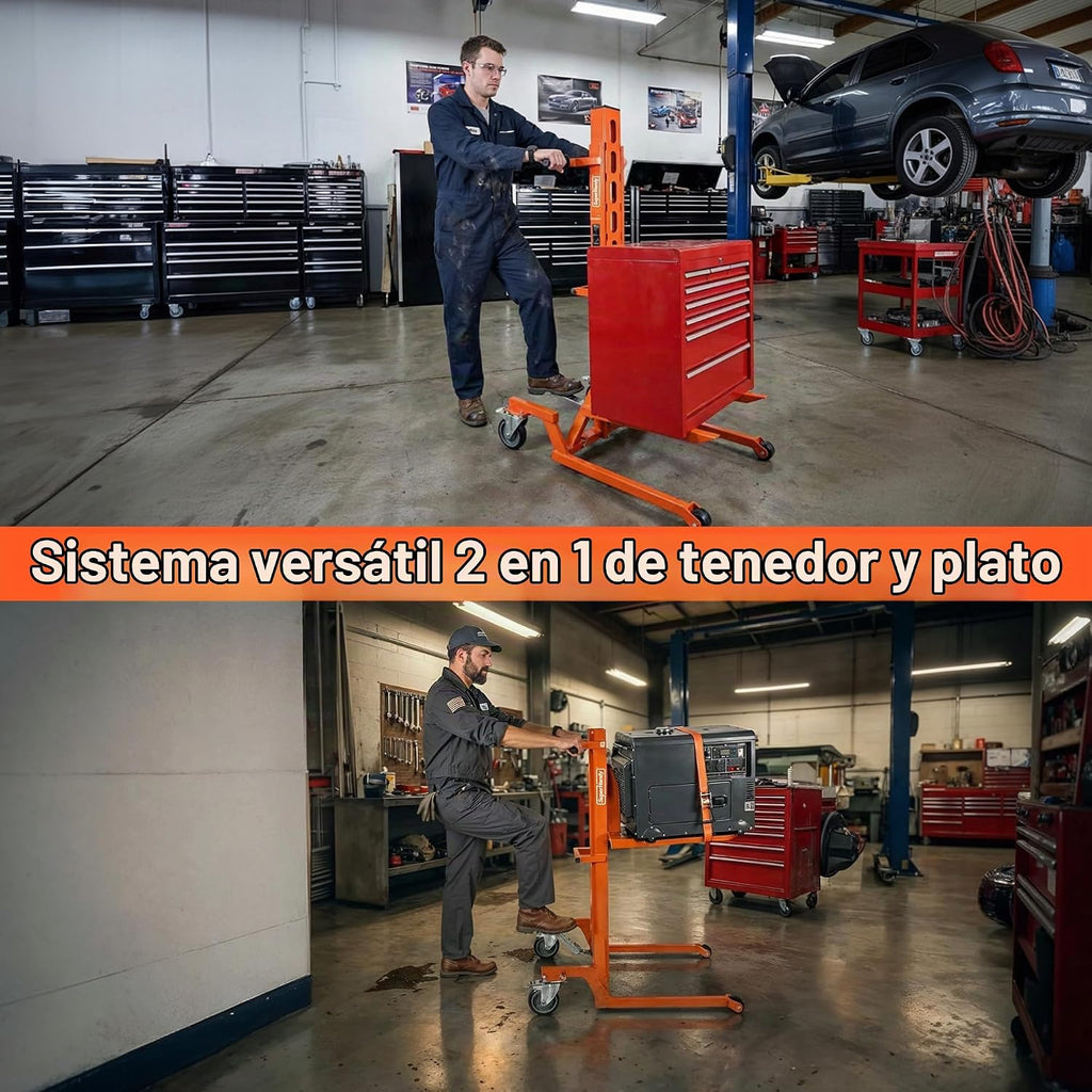 SuperHandy Material Lift Stacker, Portable Forklift, 550 lbs Capacity
