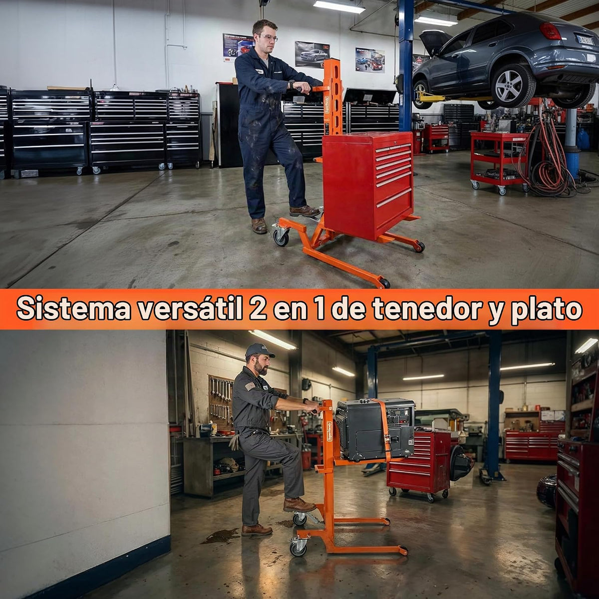 SuperHandy Material Lift Stacker, Portable Forklift, 550 lbs Capacity