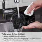 Taylor Báscula de cocina digital impermeable, 11 libras, color negro