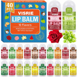 VISRIE Mini Bálsamo Labial 40 Pack, Bálsamos Labiales Naturales a G...