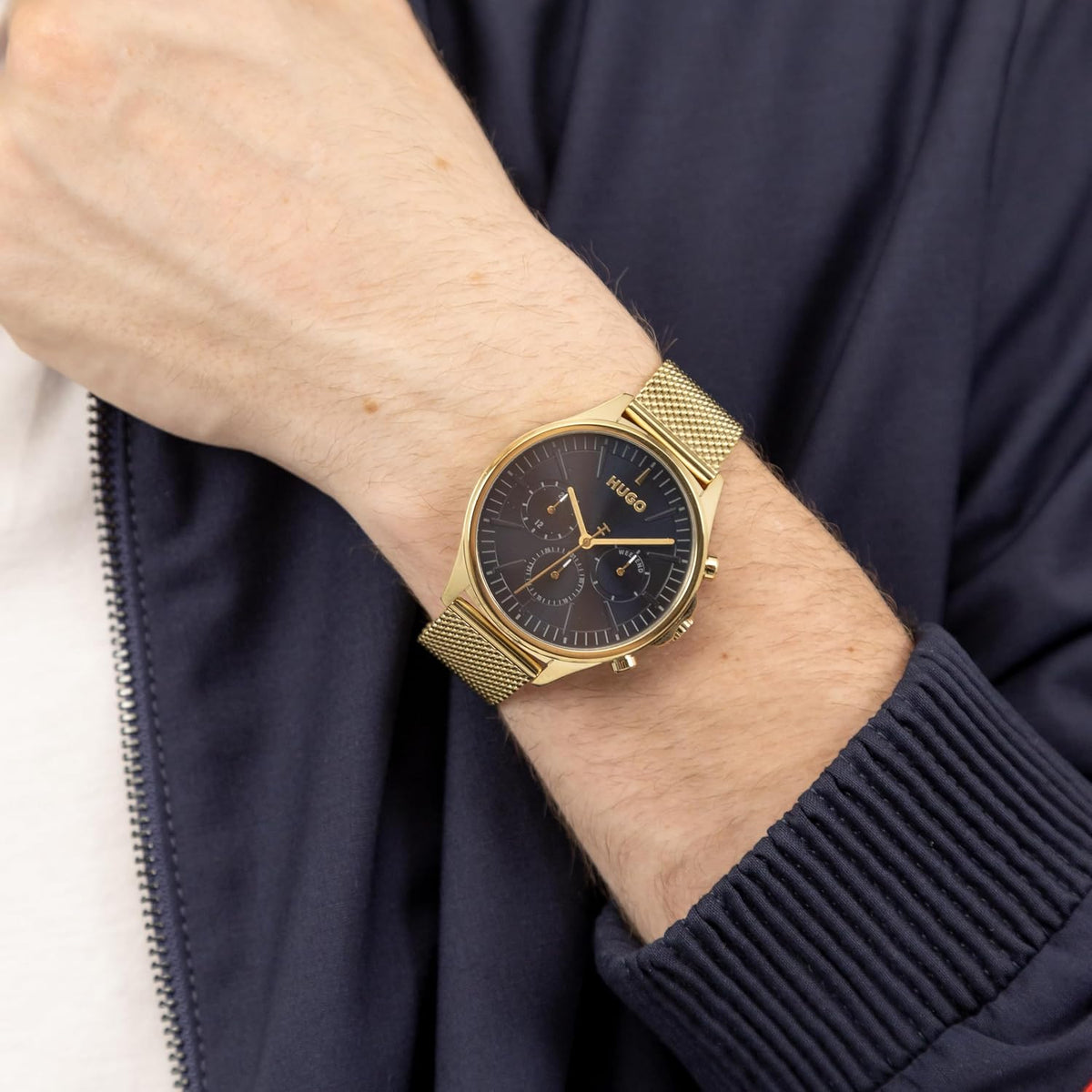 HUGO #Smash Multi Watch para hombre, caja de acero inoxidable, movimiento multifunción, diseño elegante y divertido, precisión de cuarzo, uso diario atrevido, regalo para él