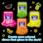 Original Stationery Kit de slime que brilla en la oscuridad, multicolor, a partir de 7 años, kit de fabricación de slime con polvo brillante, cuentas de espuma y purpurina, texturas de neón crujientes y cubos de gelatina para niños
