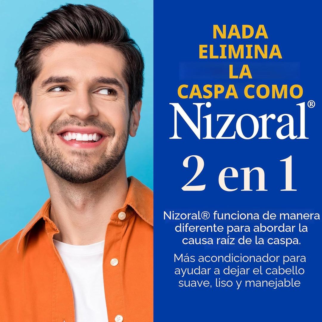 Nizoral Champú y acondicionador anticaspa 2 en 1, 14 onzas líquidas...