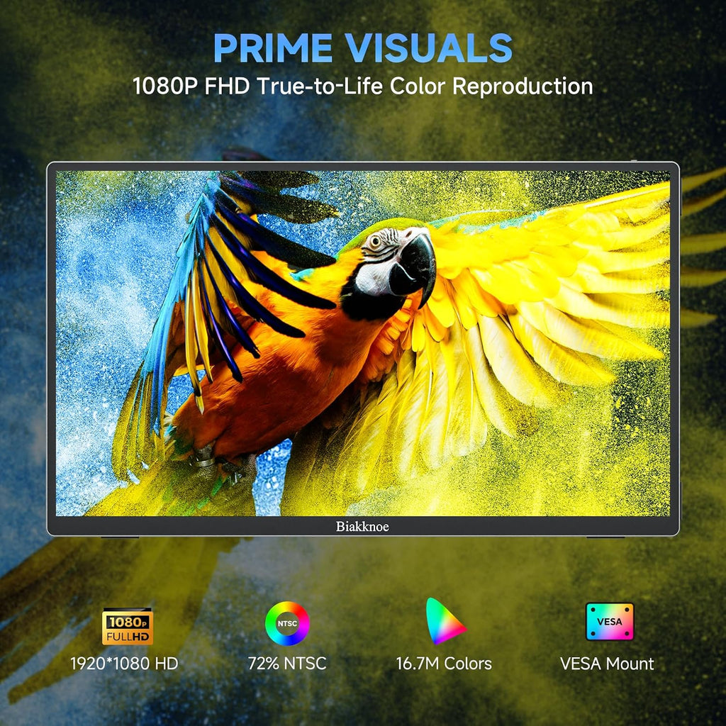Monitor portátil inalámbrico, 15.6" 1080P IPS TV del coche para el