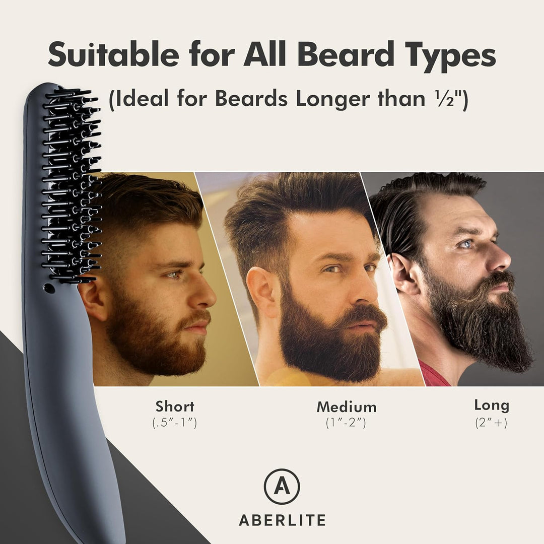 Aberlite EDC - Cepillo alisador de barba prémium - Peine alisador c...